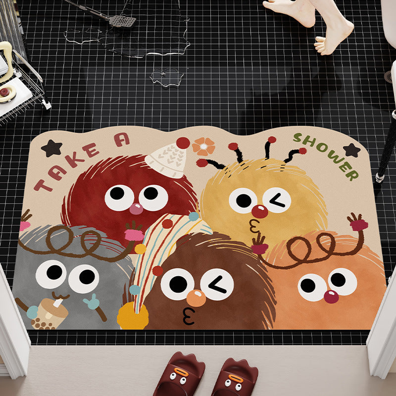 Cartoon-Themen Plüsch Badezimmermatte Brehn