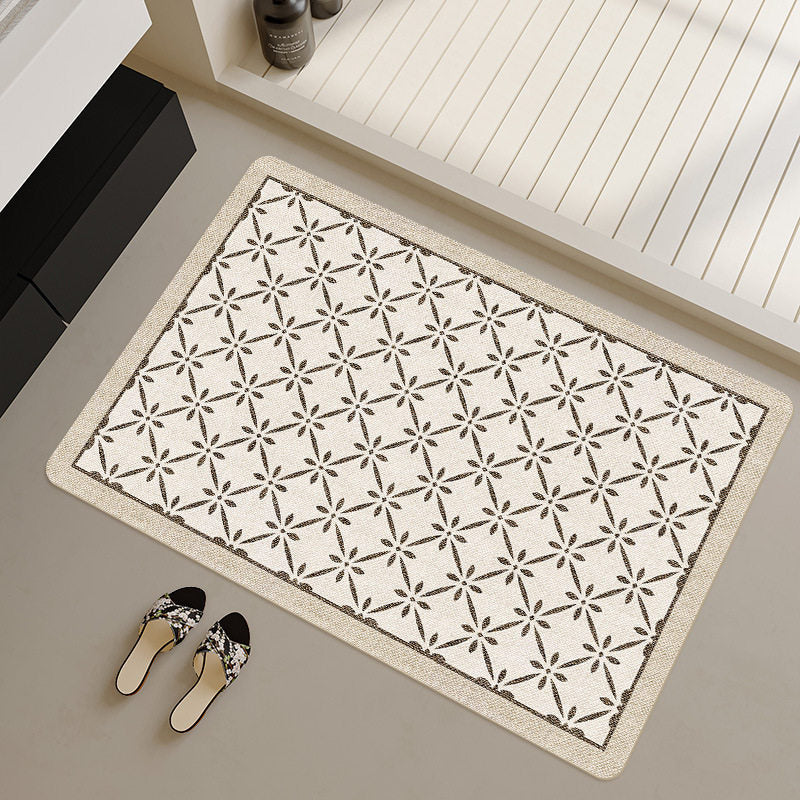 Stilvoller geometrisch gemusterter Badezimmerläufer Brehn