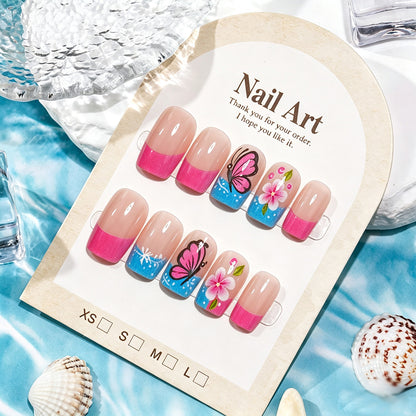 Dekorativer Press-On Nagelset