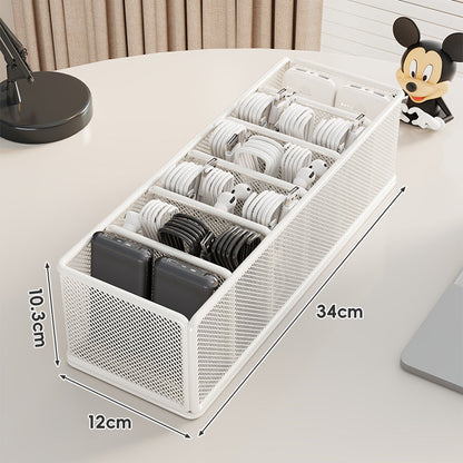 Mesh Multi-Compartment Tech-Zubehör- und Kabel-Organisator-Box
