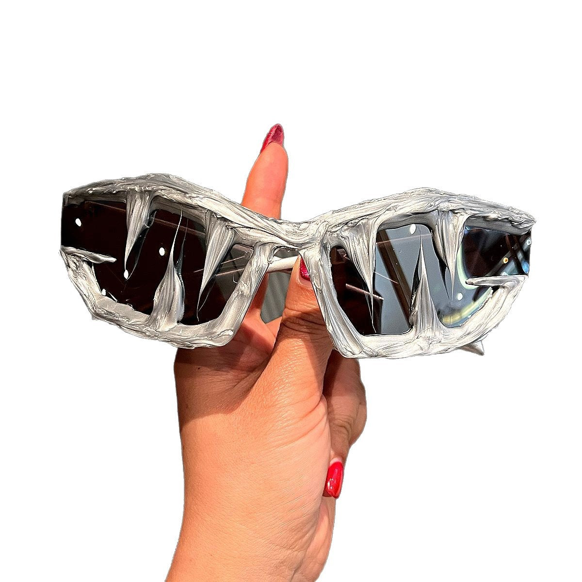 Damen Futuristische Sportsonnenbrille mit außergewöhnlichem Einhorn-Design Brehn