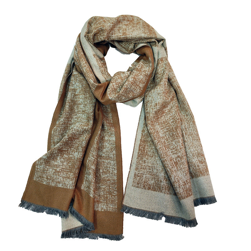 Damen Eleganter und warmer Schal mit geometrischem Muster Brehn