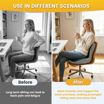 Sitzkissen ergonomisch – Schaumstoff, atmungsaktiver Bezug abnehmbar & waschbar, rutschfeste Unterseite, für Büro, Homeoffice & Auto