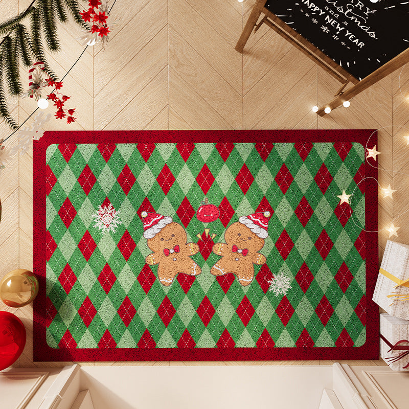 Weihnachtlich gestaltete Fußmatte für drinnen