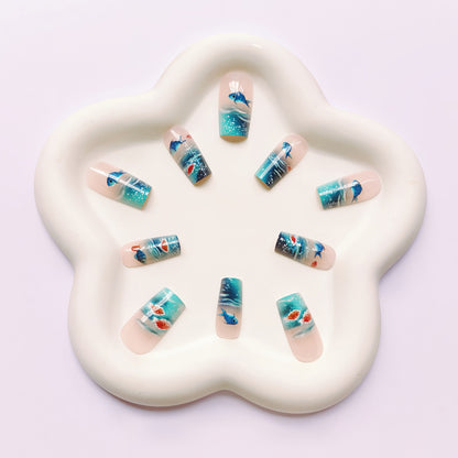 Kunstnagelset mit Maritimem Design Brehn