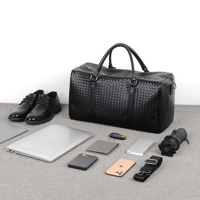 Gewebte Leder Reise-Tasche Brehn