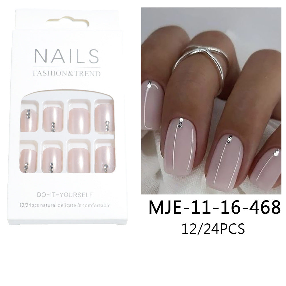 Premium dekorative Press-On Pediküre Nagel Set Brehn