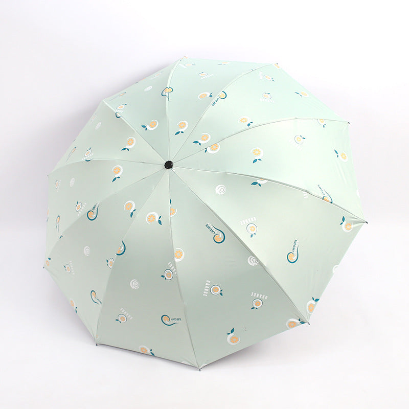 Damen Falt-Regenschirm mit fröhlichen Motiven Brehn