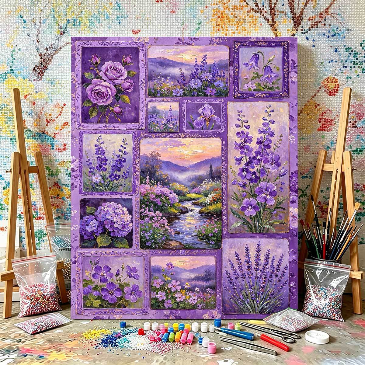 DIY Blumen-Themen Malen nach Zahlen Set Brehn