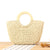 Geflochtene Basttasche mit Runden Holzgriffen Brehn
