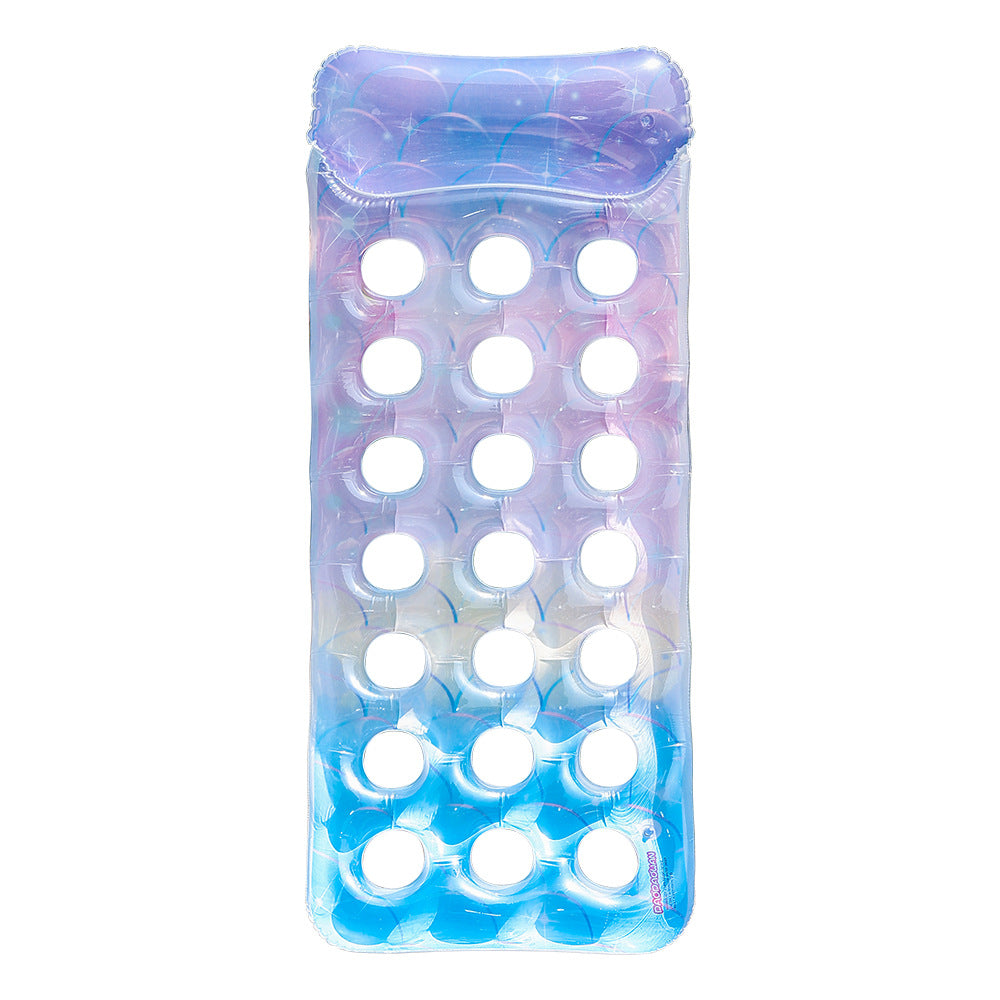 Unisex Aufblasbare Wasserliege mit Luftlöchern und ergonomischer Kopfstütze Brehn