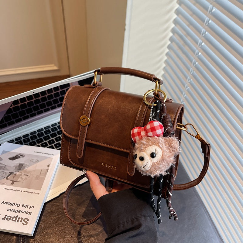 Kompakte Lederhandtasche Brehn