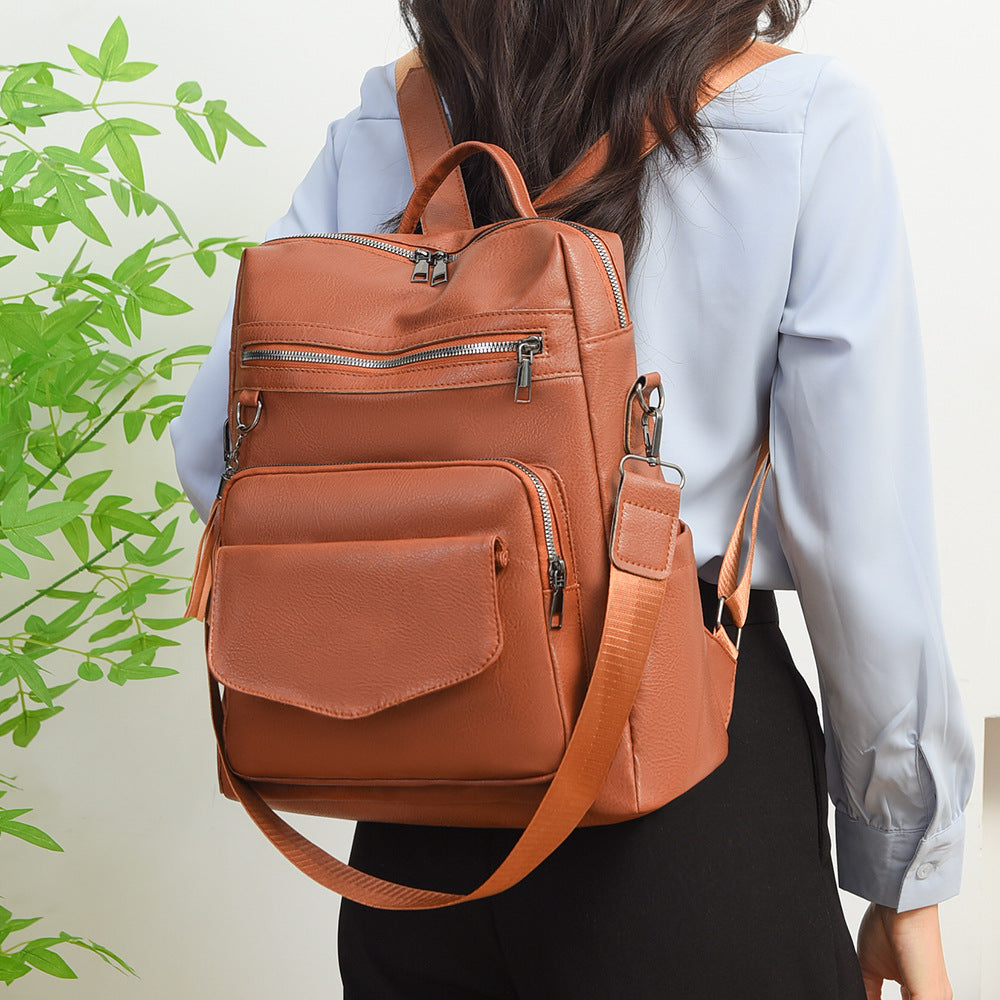 Vintage-inspirierter Leder-Rucksack Brehn