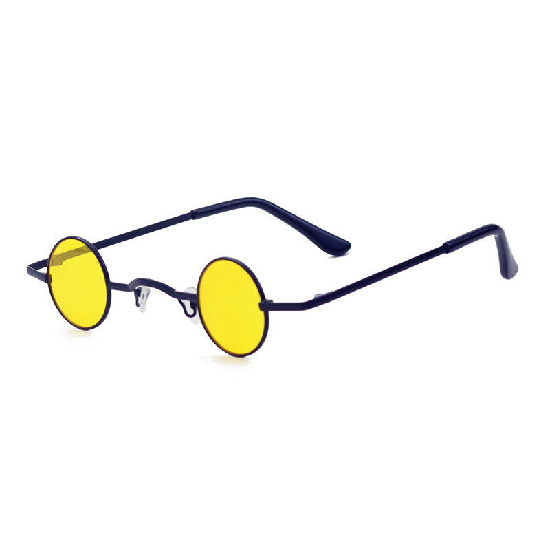 Retro-inspirierte runde Metallrahmen-Sonnenbrille Brehn
