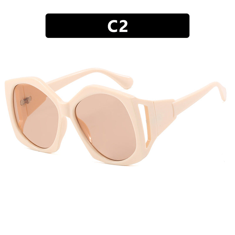 Damen oversized Sonnenbrille mit futuristischem Design Brehn