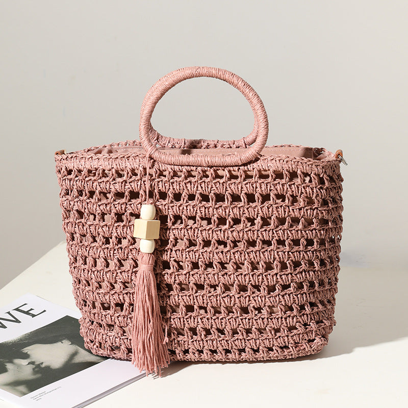Handtasche Aus Gehäkeltem Naturmaterial Brehn