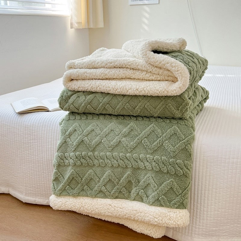 Luxuriöse Plüsch Sherpa Throw-Decke