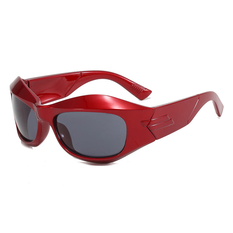Damen Retro-Sonnenbrille im trendigen Schilddesign Brehn