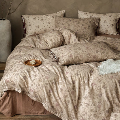 Blumen Baumwolle Percale Bettbezug Set mit Bindeschluss