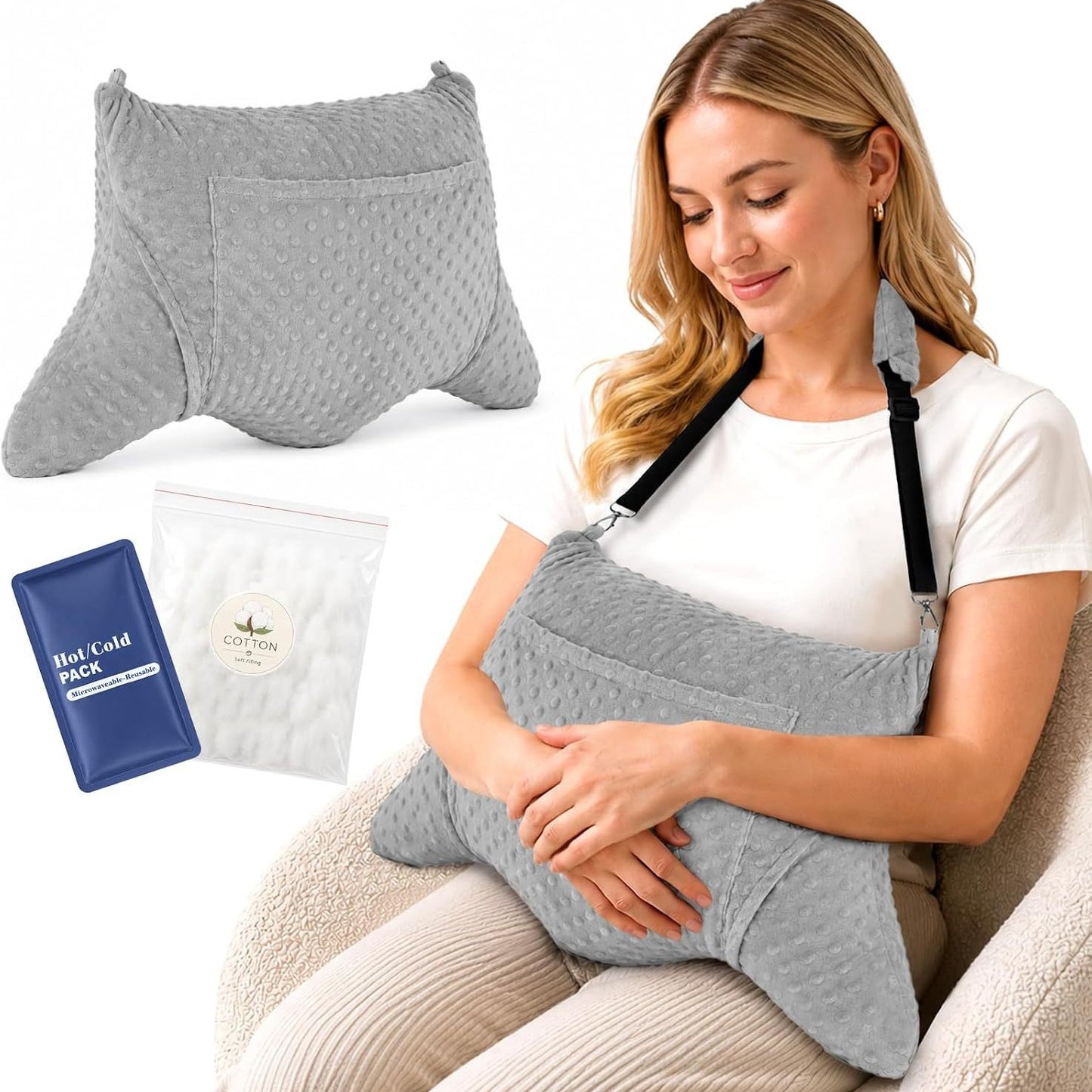 ergonomisches Heizkissen mit Tragriemen Brehn