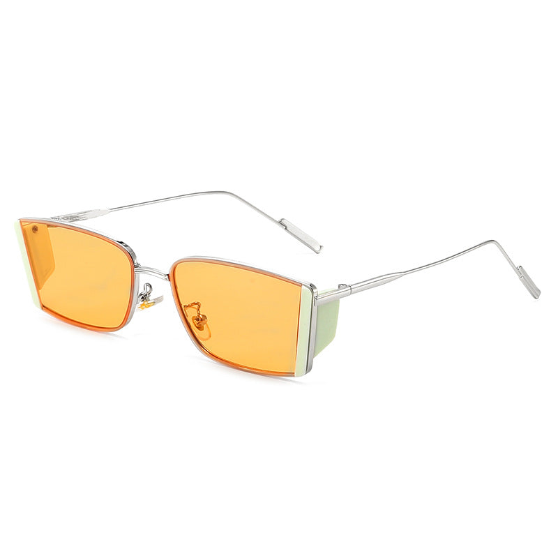 Damen elegante quadratische Sonnenbrille mit feinem Metallrahmen Brehn