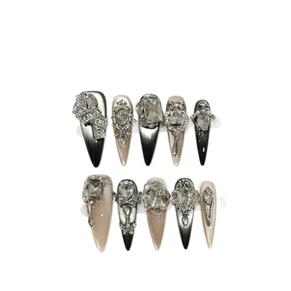 Premium Dekorative Press-On Nagelset