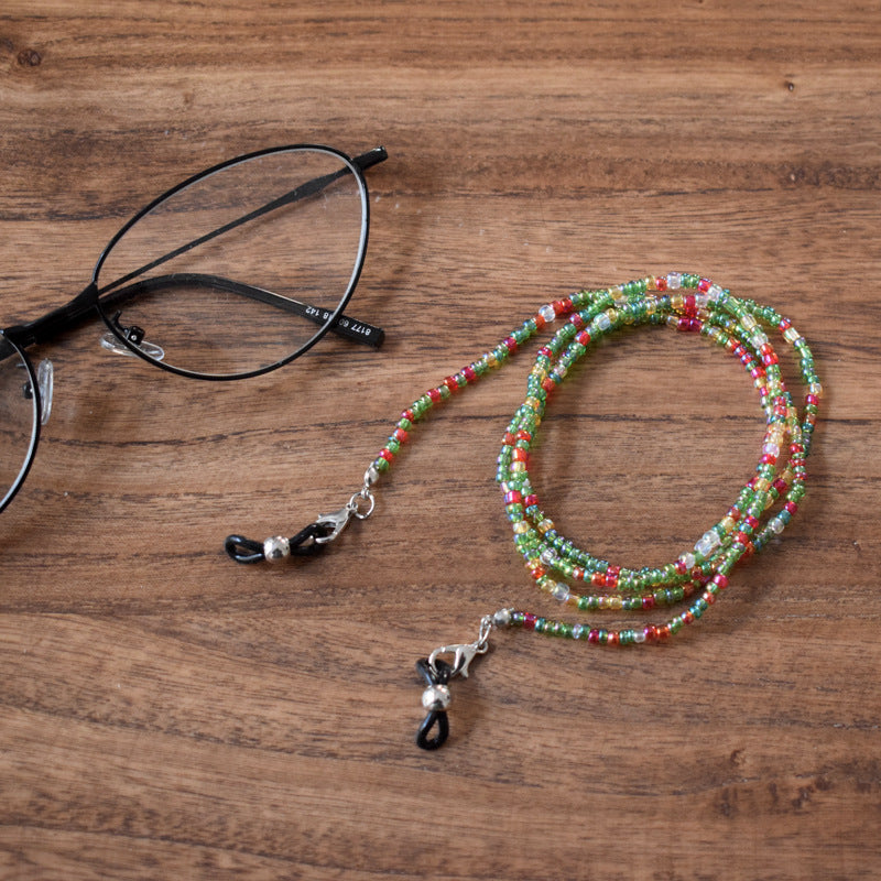 Bunte handgefertigte Perlenbrille Kette Brehn