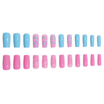 Elegantes Künstlerisches Press-On-Nagelset Brehn