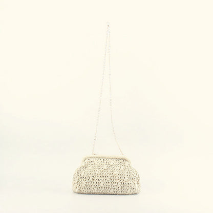 Elegante Häkelhandtasche mit Feinem Kettenriemen Brehn