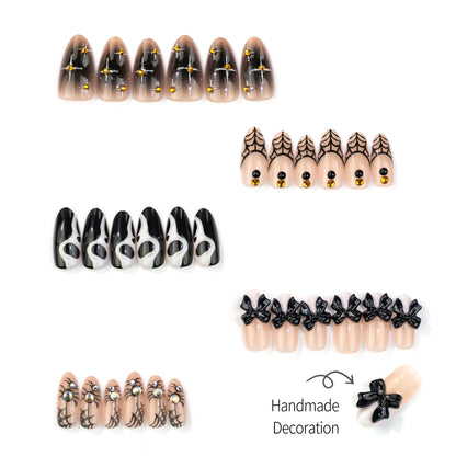 Dekoratives manuelles Press-On-Nagel-Set