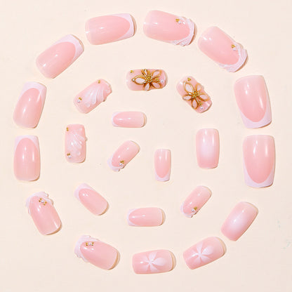 Elegantes Florales Design Acryl Nagelkunst Brehn