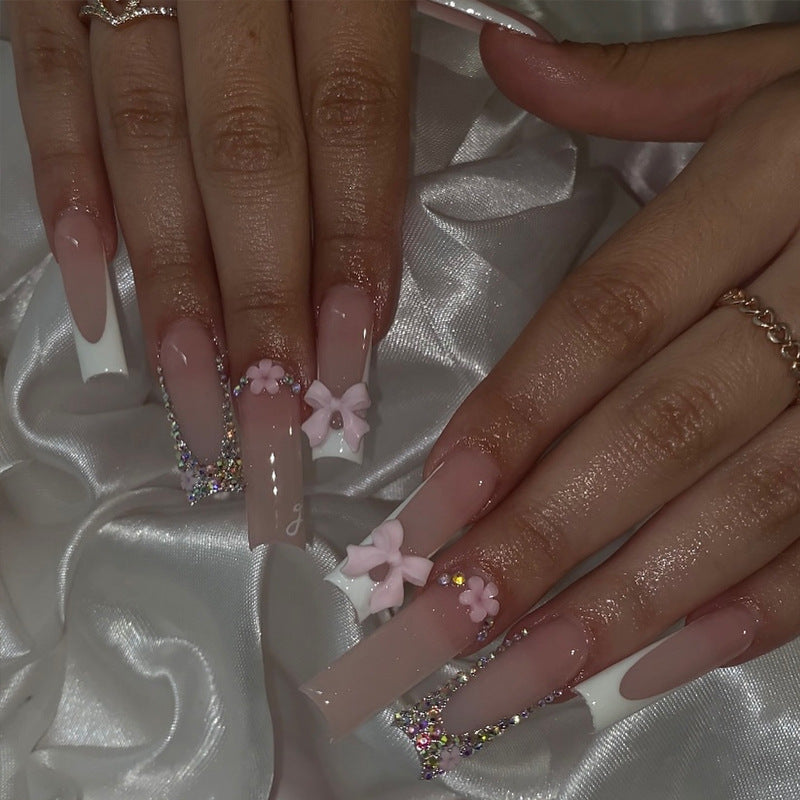 Dekorative Lange Press-On Nägel Brehn