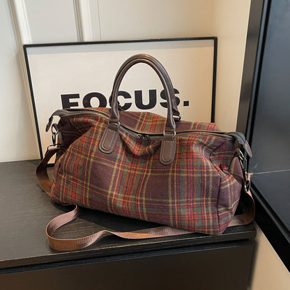 Stylische Karierte Reisetasche Brehn