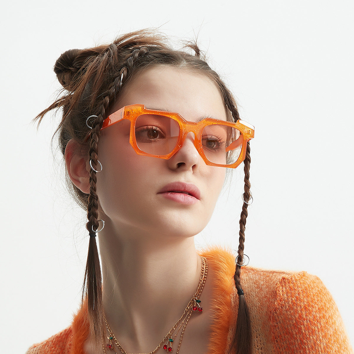 Damen modische transparente Sonnenbrille mit stilvollen Verlaufsgläsern Brehn
