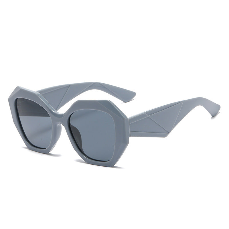 Damen außergewöhnliche polygonale Sonnenbrille Brehn