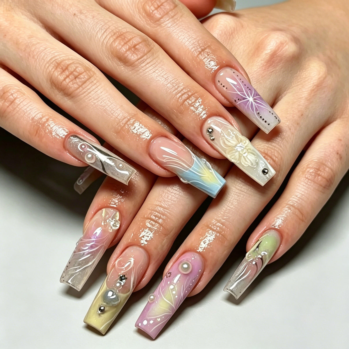 Künstlerische Erweiterte Acryl-Nagelverstärkungen Brehn