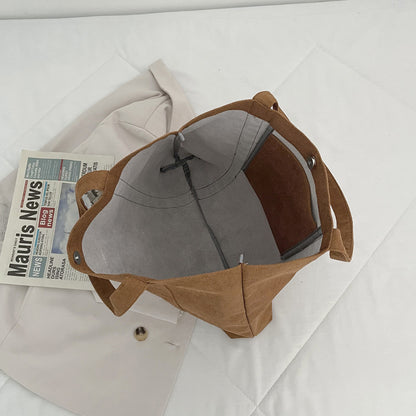 Robuste Corduroy Tote Bag mit inneren Taschen
