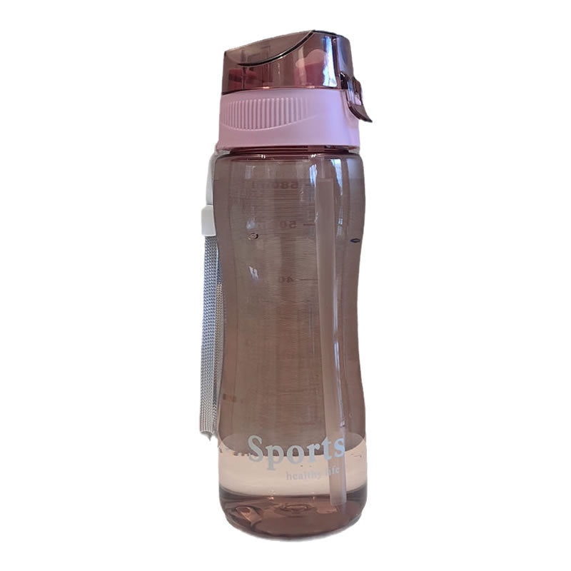 Damen Ergonomische Sporttrinkflasche mit integrierter Trinkhalmfunktion Brehn