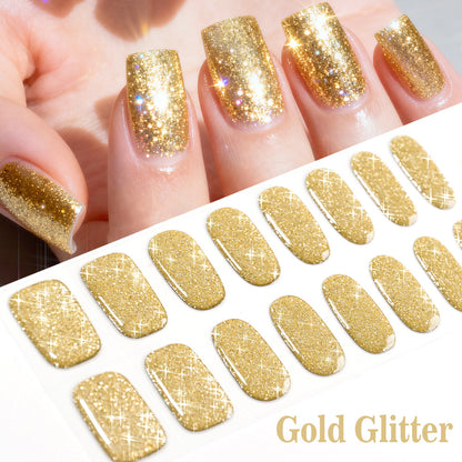 Glänzendes Glitter Press-On Nagel-Set