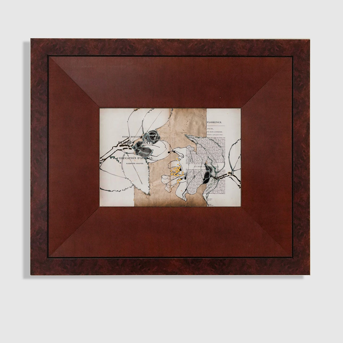 Elegante Blumenrand Wandkunst