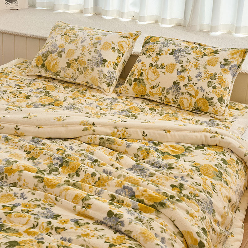 Damen Floral Komfort-Bettwäsche Set Brehn