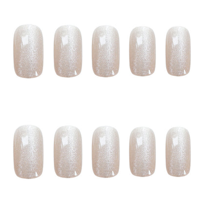 Glitzerndes Natürliches Finish Press-On Nagelset Brehn