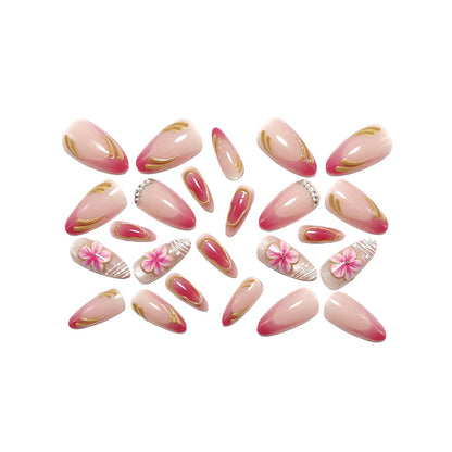 Kunstnägel mit floralen und glamourösen Akzenten Brehn
