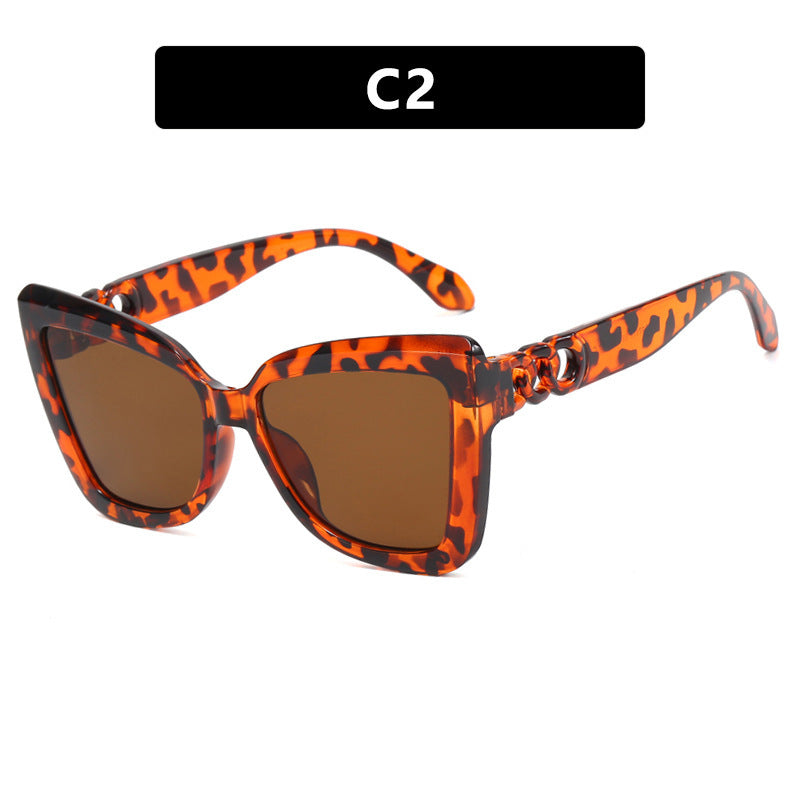 Damen große Sonnenbrille im auffälligen Leoparden-Design Brehn