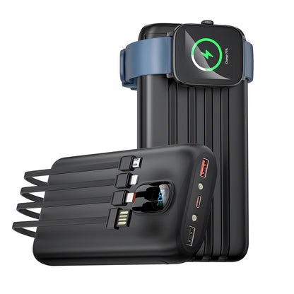 Powerbank mit Integrierten Ladekabeln und Lcd-Anzeige Brehn