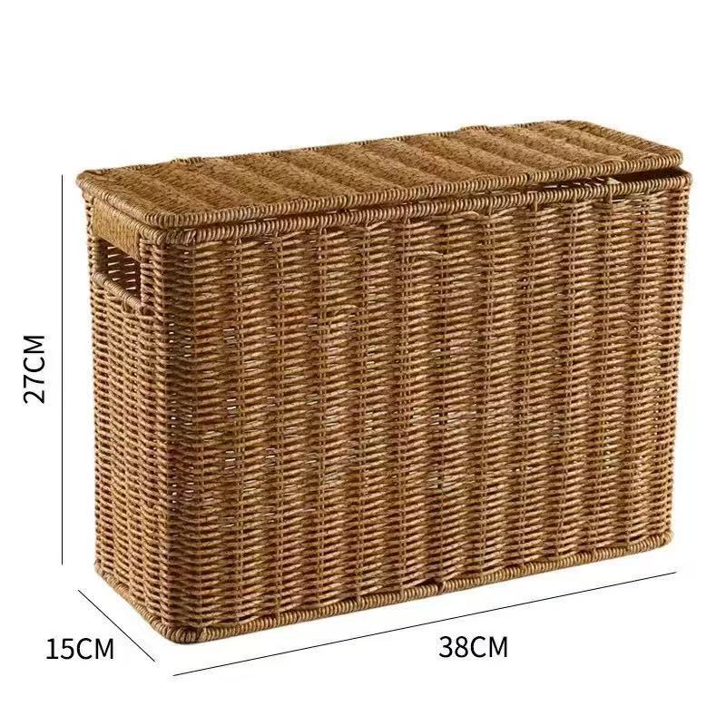 Damen Multifunktionaler Rattankorb mit Deckel Brehn