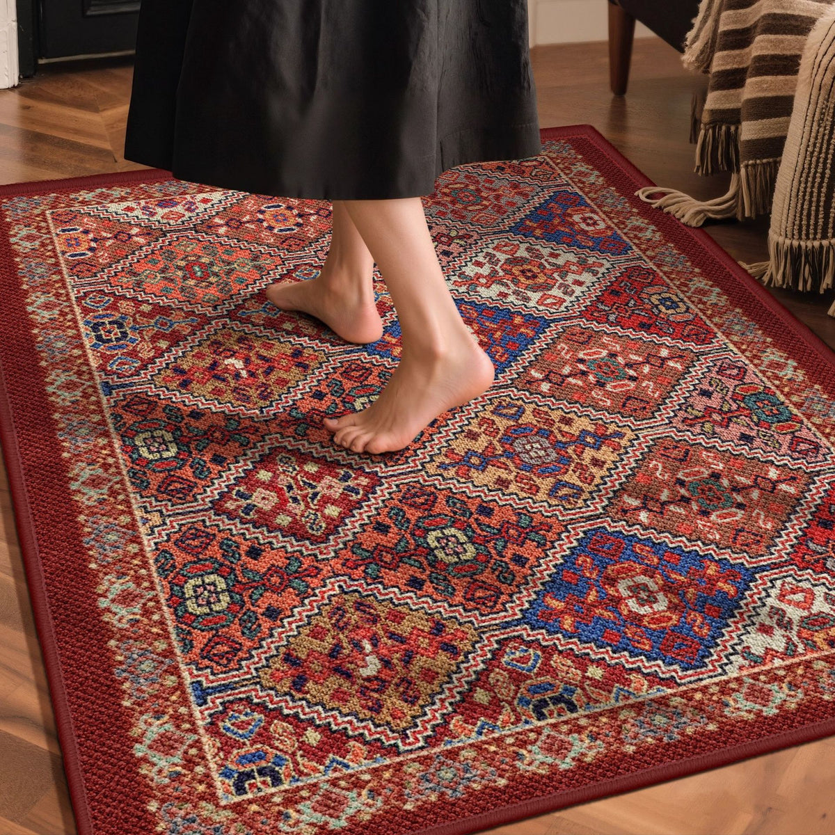 Vintage-inspirierter dekorativer Teppich Brehn