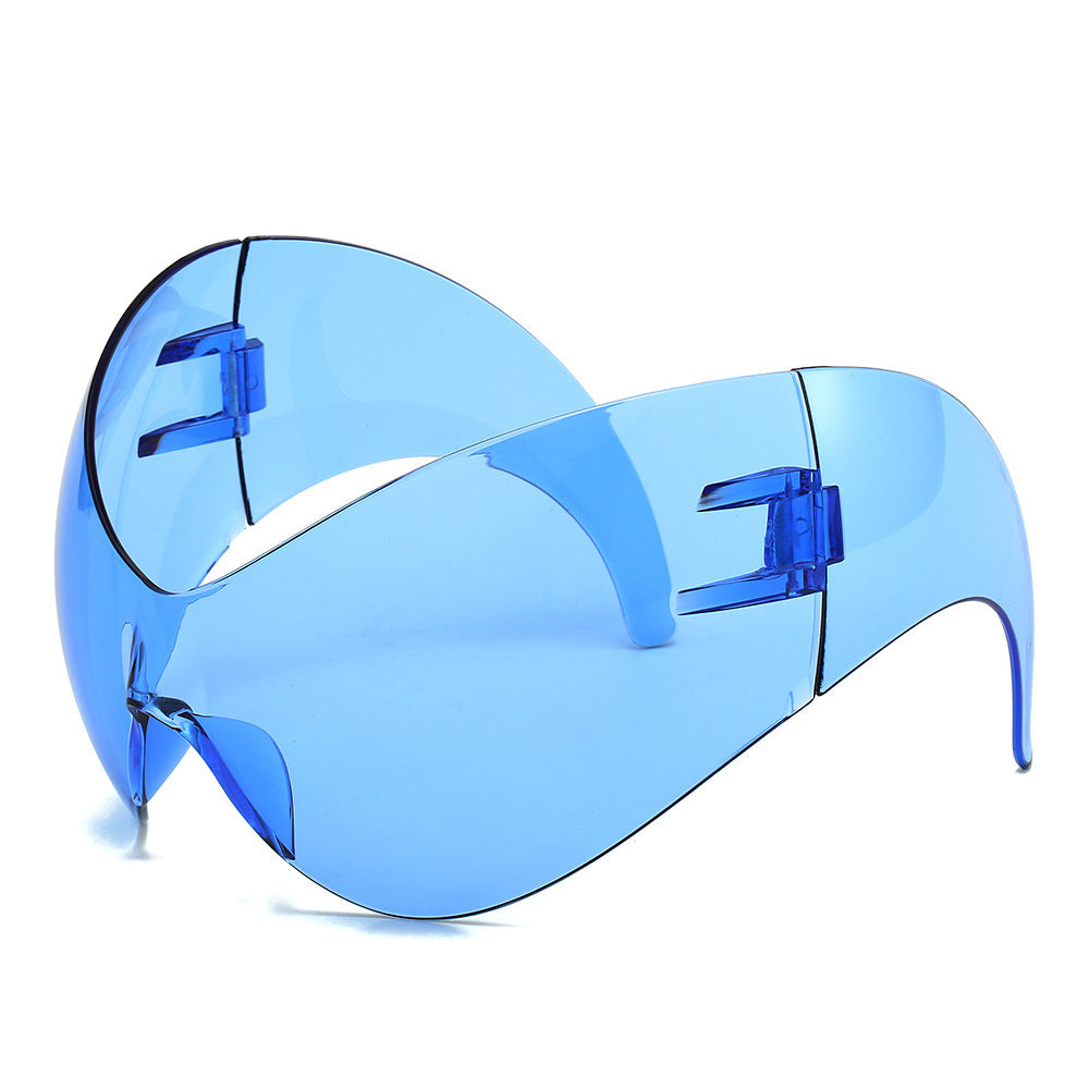 Oversized futuristische Schild Sonnenbrille Brehn