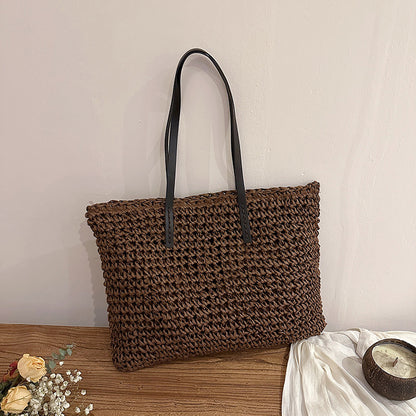 Handgewebte Strohtasche