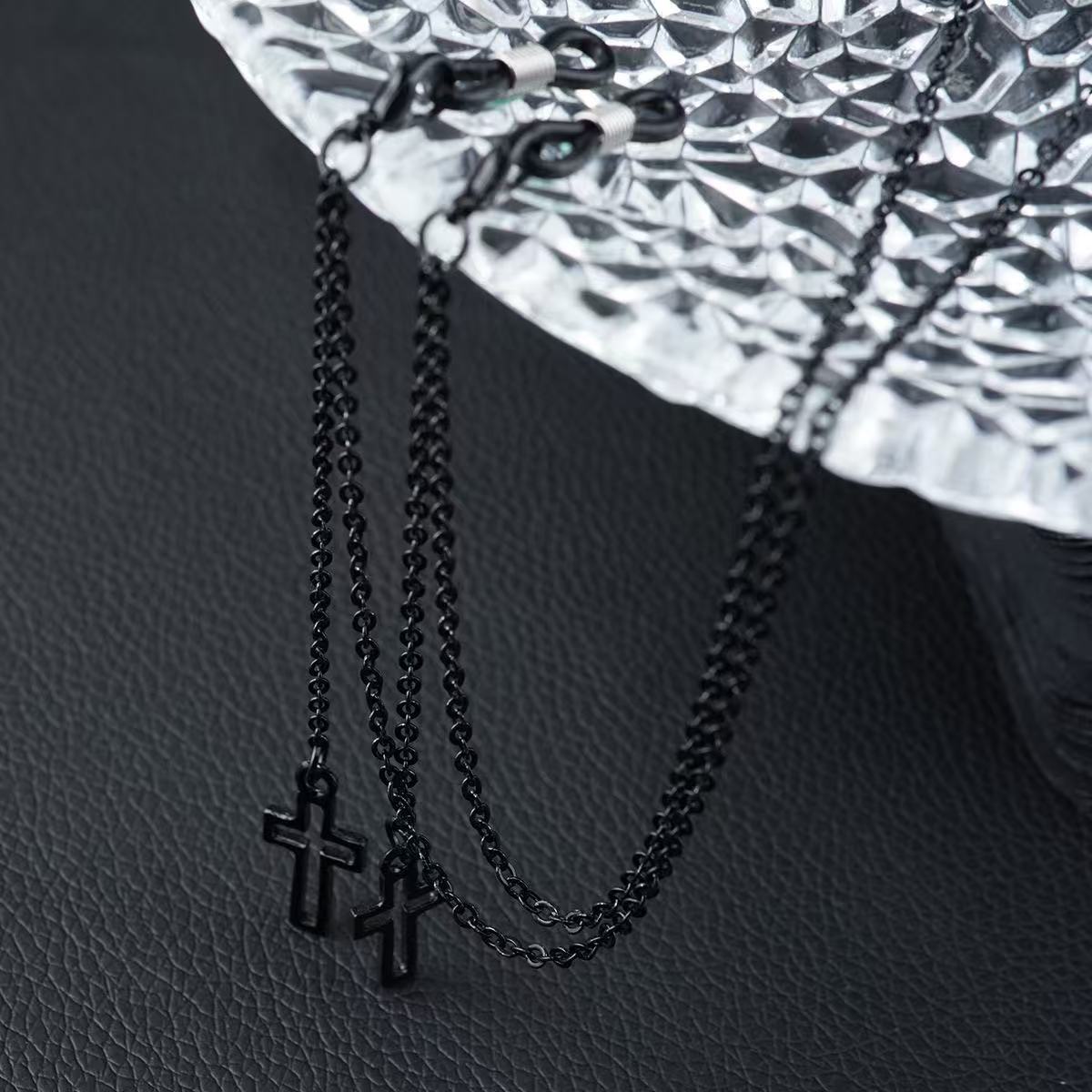 Brillen Kette mit Kreuz Anhängern Brehn
